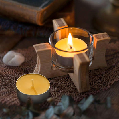 Beewax Tealight Candles 24 Pack, 4 Hour Clean Burn for Home Decor8