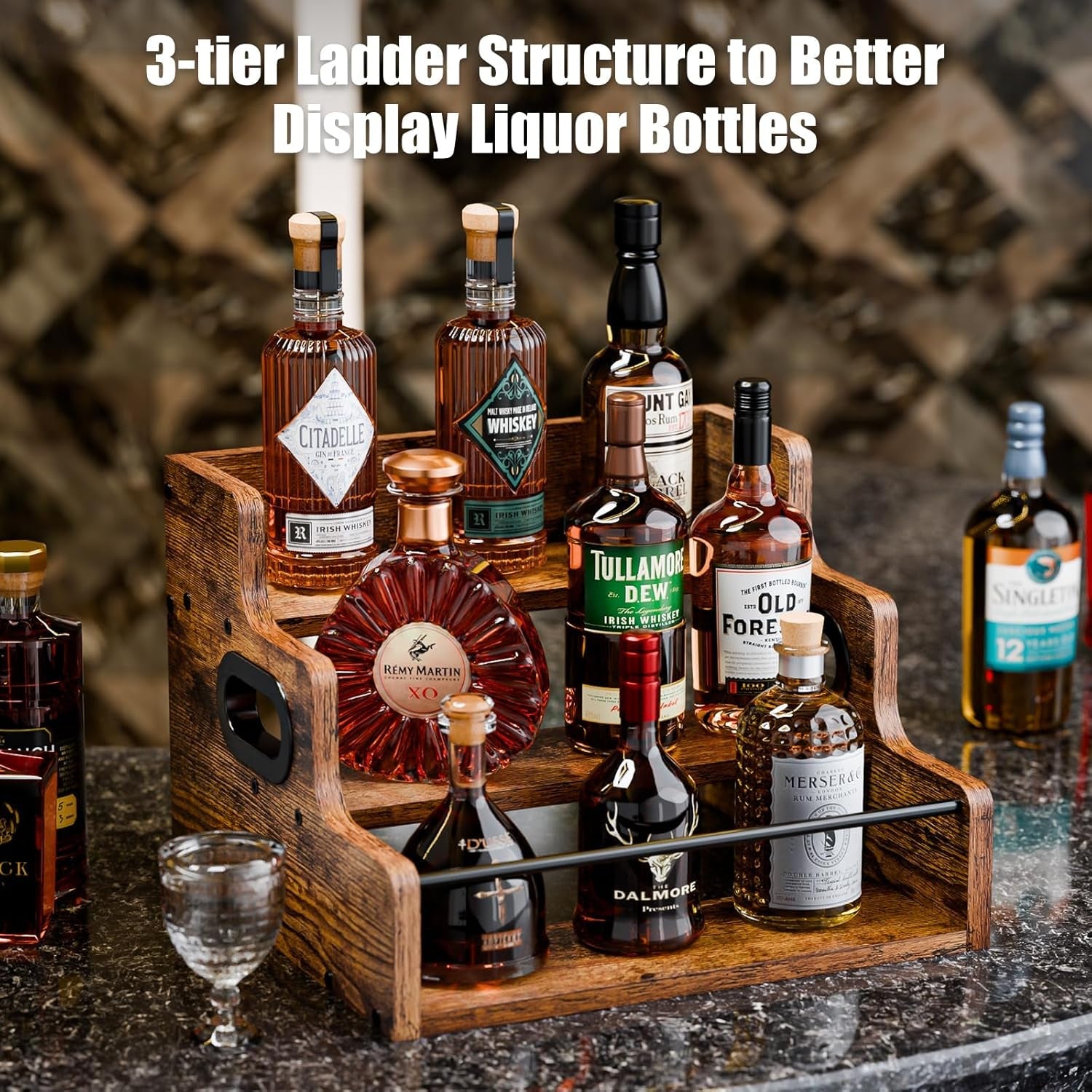 liquor-bottle-display-shelf-coffee-syrup-rack-organizer-3-step-countertop-liquor-wine-rack-mini-bar-liquor-cabinet-home-retro-bar-shelf-stand-for-liquor-whiskey-spirits