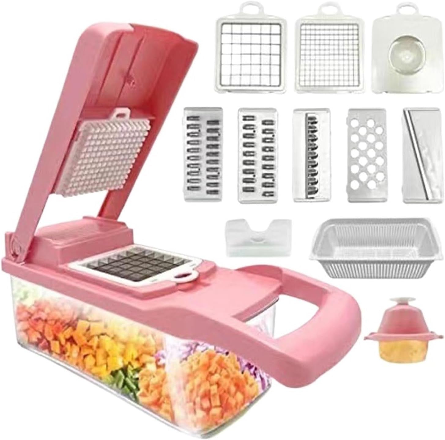 vegetable-cutter-multifunctional-dicing-blades-slicer-shredder-fruit-peeler-potato-cheese-drain-grater-chopper-kitchen-toolspink