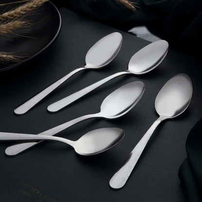24 Pieces Dinner Spoons Set Silverware - 6.7 Inch Stainless Steel Spoon, Dessert, Table, Silverware Spoons Only for Home, Kitchen or Restaurant - Mirror Polished, Dishwasher Safe, Silver5