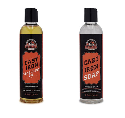Heritage Products Cast Iron Seasoning Oil - Low-Smoke, Hi Temp All-Natural Skillet Conditioner for Dutch Oven, Griddle, Camp Grill – Cleans, Protects Cast Iron Cookware with Avocado Oil8