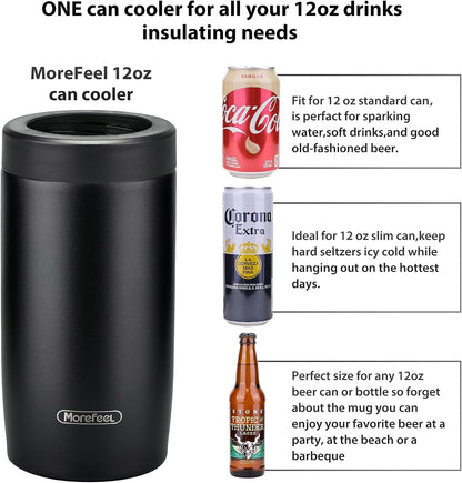 4-In-1 Insulated Can Cooler for 12 Oz Cans & Bottles3