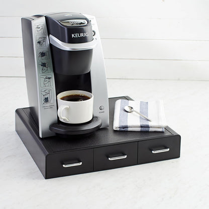 K-Cup Compatible Coffee Pod Storage Drawer, 3 Easy-Open Drawers, 36 Pod Capacity, Black2
