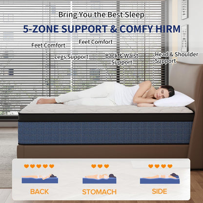14 Inch Queen Mattress,Queen Size Mattress in a Box,Gel Memory Foam4