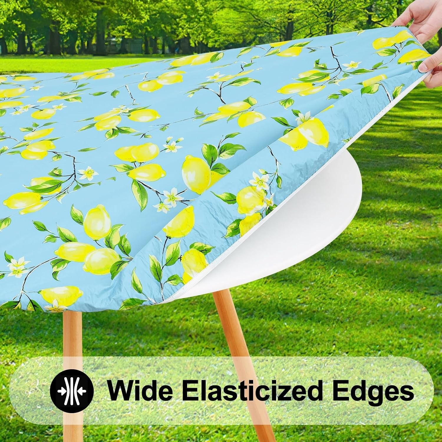 round-table-cloth-waterproof-fitted-table-cover-for-45-56-tables-flannel-backed-vinyl-tablecloth-wipeable-windproof-plastic-tablecloth-for-camping-indoor-outdoor-blue-yellow