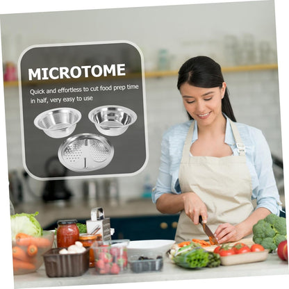 3Pcs Stainless Steel Vegetable Peeler Grater Set Multi Function Draining Slicer Tools for Fruits Vegetables Kitchenware with Two and Patterns Silver4