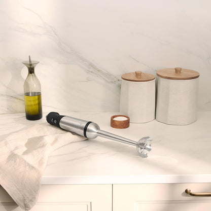 All-Clad Electrics Stainless Steel Immersion Blender 2 Piece Turbo Function 600 Watts Detachable, Variable Speed Control, Hand Blander, 9-1/4-Inch3