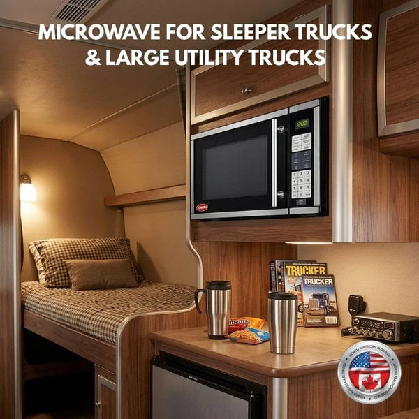TUNDRA MW Series Truck Microwave Oven - Durable 120V RV Truck Countertop Oven with 20L/0.7 Ft³ Capacity, 6 Auto-Cook Programs, Child Lock, LCD Display, Control Panel, Timer Function - MW7005