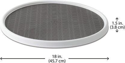 18 Inch Lazy Susan Turntable Organizer - Nonslip Rotating Cabinet Organizer for Kitchen Pantry, under Sink, Countertop Storage, Rimmed Edge, Wipe Clean6