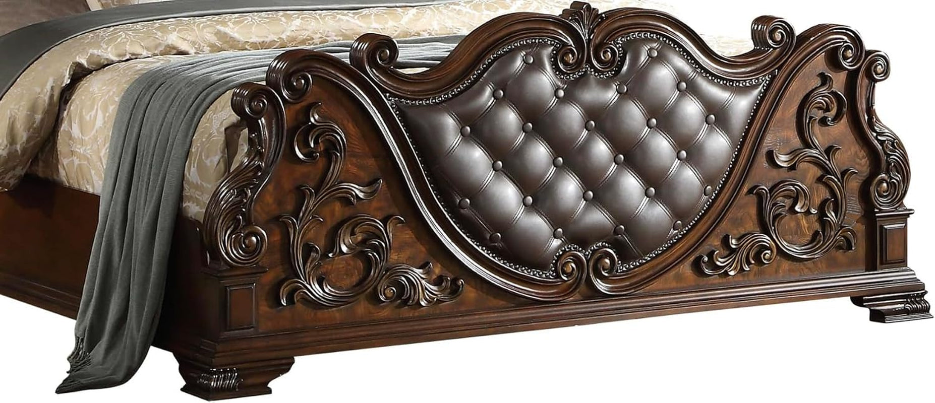 cosmos-furniture-santa-monica-traditional-queen-bed-cherry-finish-wood-bed-with-tufted-headboard-nail-head-trim-queen-size-for-classic-bedroom-decor