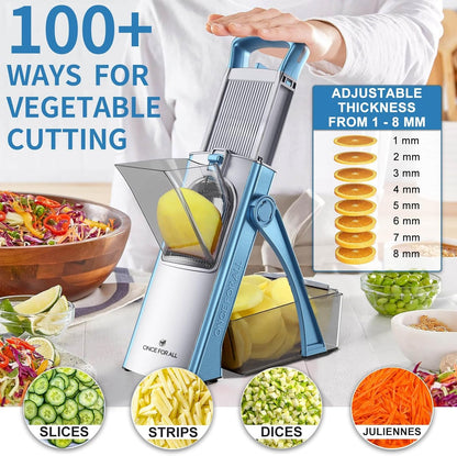 Upgrade Safe Mandoline Slicer Plus, Bigger Size, Skyblue3