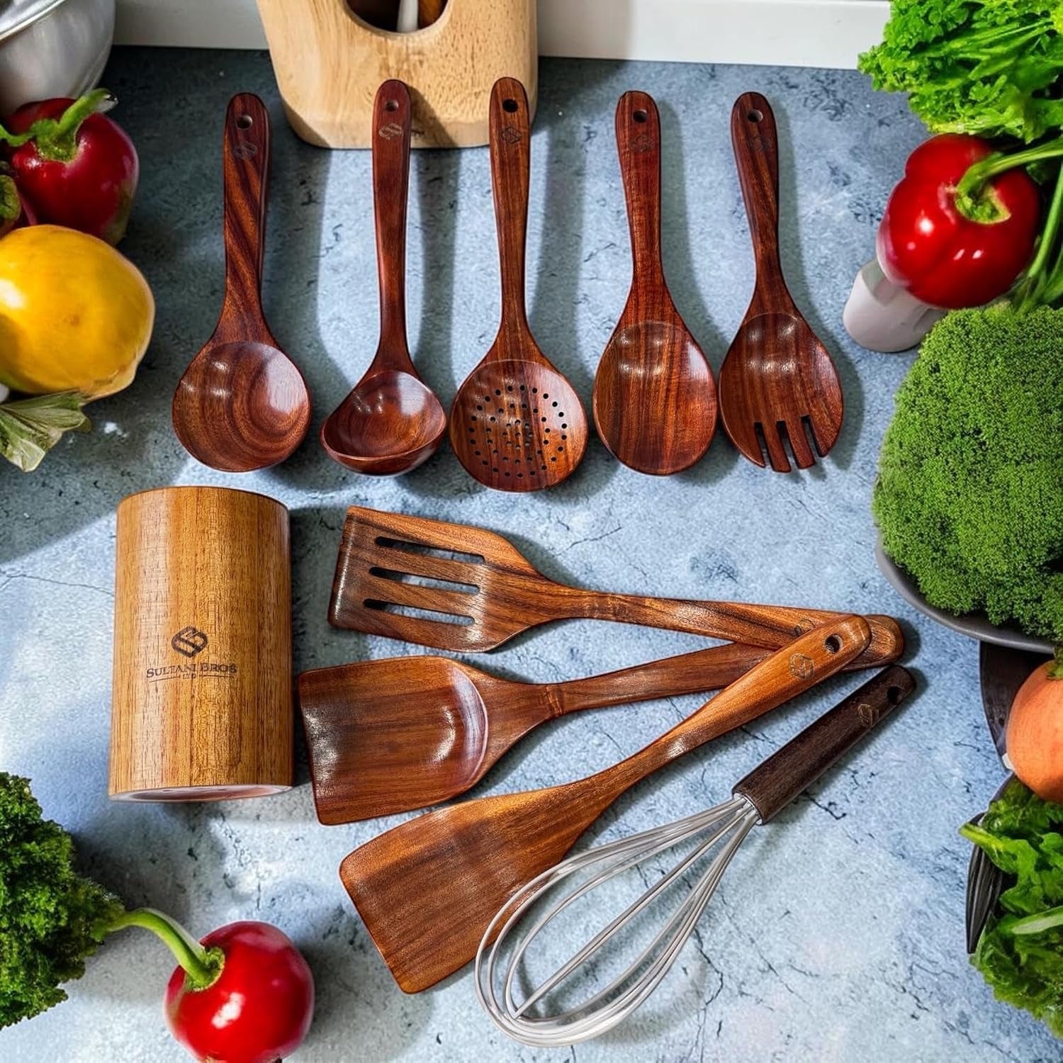 10-piece-wooden-cooking-utensils-premium-teak-wood-cooking-set-natural-wood-spoons-spatulas-for-nonstick-cookware-heat-resistant-kitchen-tools-set-eco-friendly-kitchen-tools