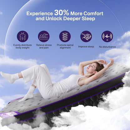 (Luxury Hotel) 16 Inch Firm King Size Hybrid Mattress in a Box2