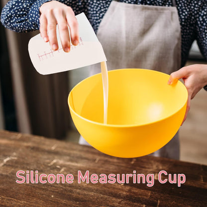 3 PCS Silicone Flexible Measuring Cups,2 Cup&1 Cup&1/2 Cup3