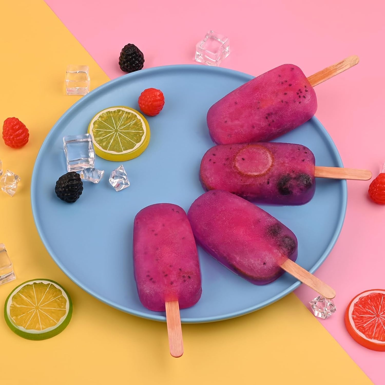 popsicle-silicone-molds-set-2-pcs-ice-cream-moldstandard-size-pink-with-50-wooden-sticks-for-cake-pop-ice-pop-cakesicles