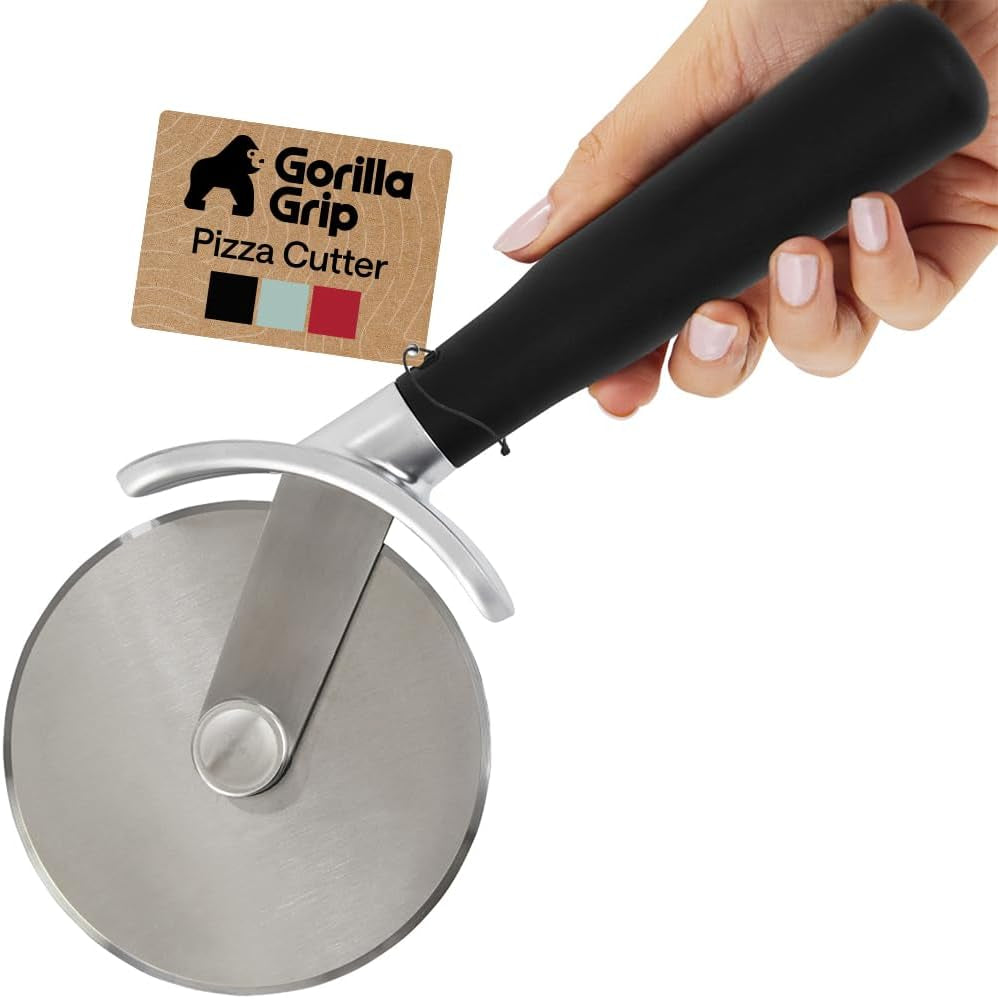 gorilla-grip-patented-stainless-steel-large-pizza-cutter-wheel-black-extra-sharp-blade-slip-resistant-handle-with-thumb-guard-slice-thick-or-thin-pizzas-pies-pastries-in-seconds-9-inch