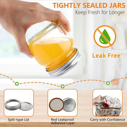 30 Pack Mason Jars 8 Oz with Lids, Half Pint Canning Jars | Small Glass Jars with Lids and Bands for Honey Jelly Jam Crafts3