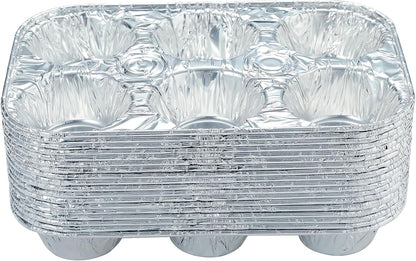 (10Pack Muffin Pan 6-Cup Cupcake Aluminum Pans Favorite Muffin Tin Size for Baking Cupcakes Muffins and Mini Pies - Standard Size | Muffin Pan 6-Cup Cupcake Disposable Aluminum Pans Favorite Muffin Tin Size for Baking Cupcakes - Standard Size(10Pack)6