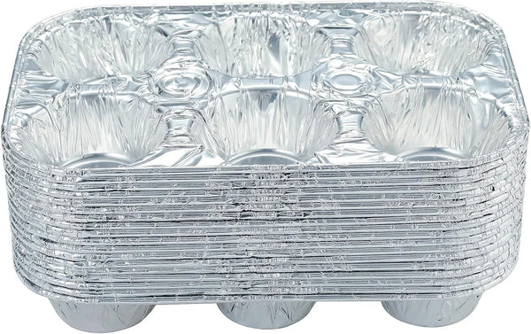 (10Pack Muffin Pan 6-Cup Cupcake Aluminum Pans Favorite Muffin Tin Size for Baking Cupcakes Muffins and Mini Pies - Standard Size | Muffin Pan 6-Cup Cupcake Disposable Aluminum Pans Favorite Muffin Tin Size for Baking Cupcakes - Standard Size(10Pack)6