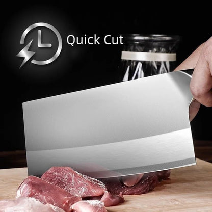Meat Cleaver, 8 Inch Kitchen Knives Ultra-Sharp Stainless Steel Chef Special Slicing Knife Chopping Knives4