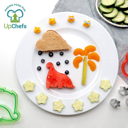 Sandwich Cutters for Kids - Create Healthy School Lunches in Minutes with These Fun Bento Lunch Box Accessories – Includes Fruit and Vegetable Cookie Cutters – Food Picks plus Scratch Notes2