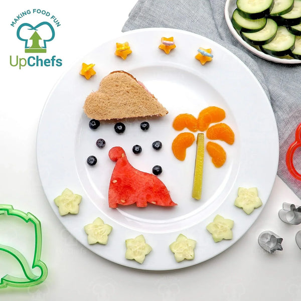 Sandwich Cutters for Kids - Create Healthy School Lunches in Minutes with These Fun Bento Lunch Box Accessories – Includes Fruit and Vegetable Cookie Cutters – Food Picks plus Scratch Notes2