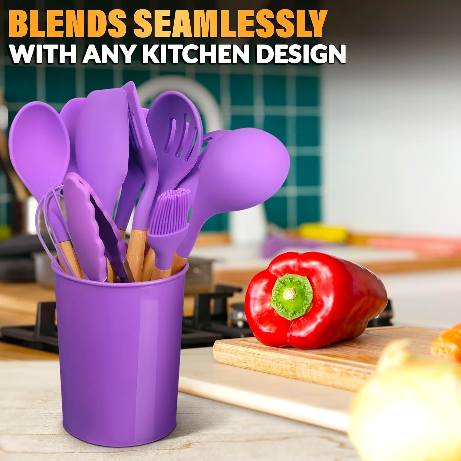 12-pcs-purple-kitchen-accessories-with-holder-for-nonstick-cookware