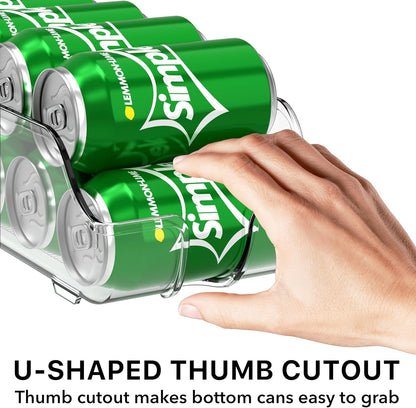 Soda Can Organizer Dispenser Refrigerator/Pantry, Set of 26