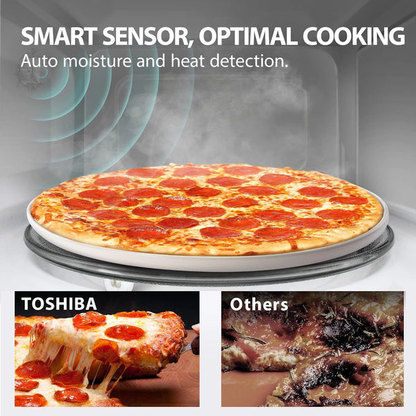 Large Countertop Microwave Oven with Smart Sensor, 2.2 Cu.Ft, 1200W | Smart Humidity Sensor, 6 Auto Menus, Auto Defrost, ECO Mode, Mute Option, 16.5" Memory Turntable, Stainless Steel4