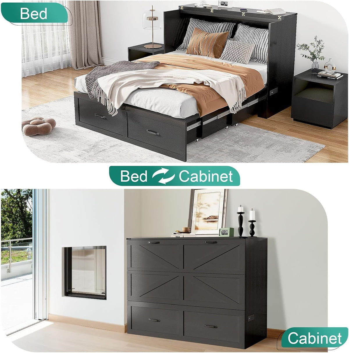 queen-size-murphy-chest-bed-with-drawer-and-charging-station-farmhouse-wood-space-saving-hidden-folding-bed-chest-multifunctional-storage-cabinet-beds-for-bedroom-office-black