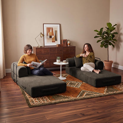 79" Memory Foam Sofa Bed, Convertible Futon Boneless Couch for Living Room6