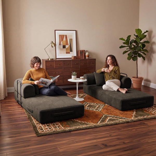 79" Memory Foam Sofa Bed, Convertible Futon Boneless Couch for Living Room6