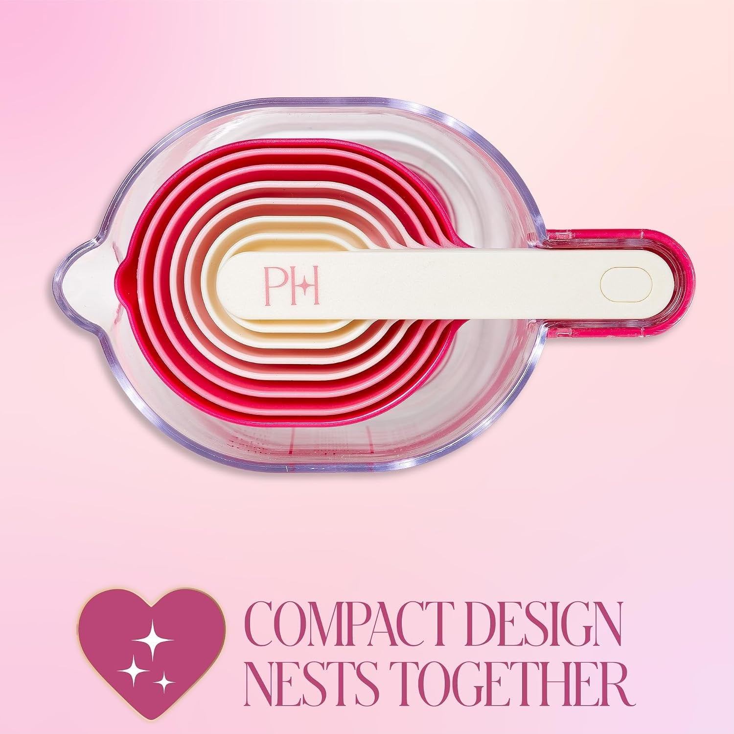 9-piece-measuring-set-durable-plastic-measuring-cups-and-spoons-with-funnel-and-leveler-dishwasher-safe-pink