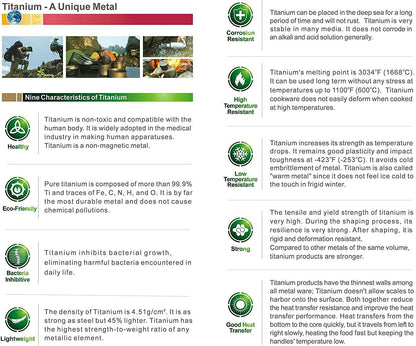 Ti6300 Grade 1 Pure Titanium Multifunctional Cooking Pot9