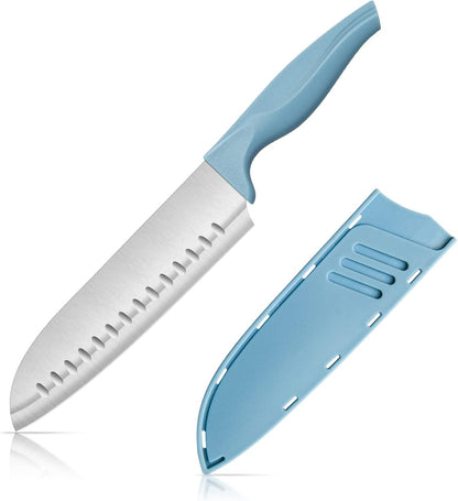 7 Inch Chef'S Knive Sets Paring Knives Japanese Chefs Knife Fruit and Vegetable Knife Stainless Steel Kitchen Utility Knives with Blade Guards(1 Pcs)1