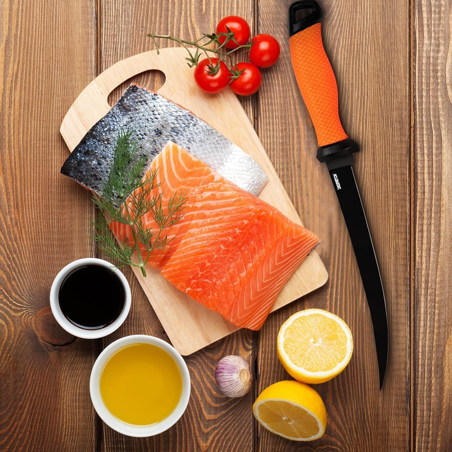 salmon-fillet-knife-8-9-inch-razor-sharp-flexible-blade-for-fish-meat-pp-golf-grip-handle-with-protective-sheath