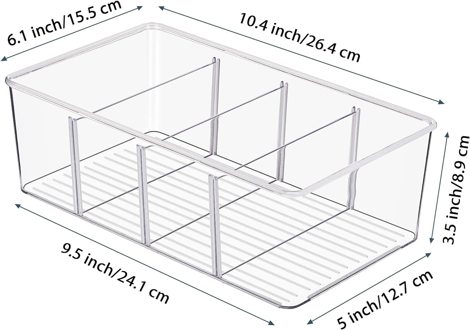 8-pack-food-storage-organizer-bins-clear-plastic-4-compartments