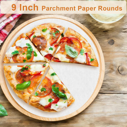 200PCS Parchment Paper Rounds, 9 Inch White Cake Pan Liners, Non-Stick Parchment Rounds for Baking, Seperating Burgers, Butter, Cookies, Freezing, Baking and Candy Wrapper5