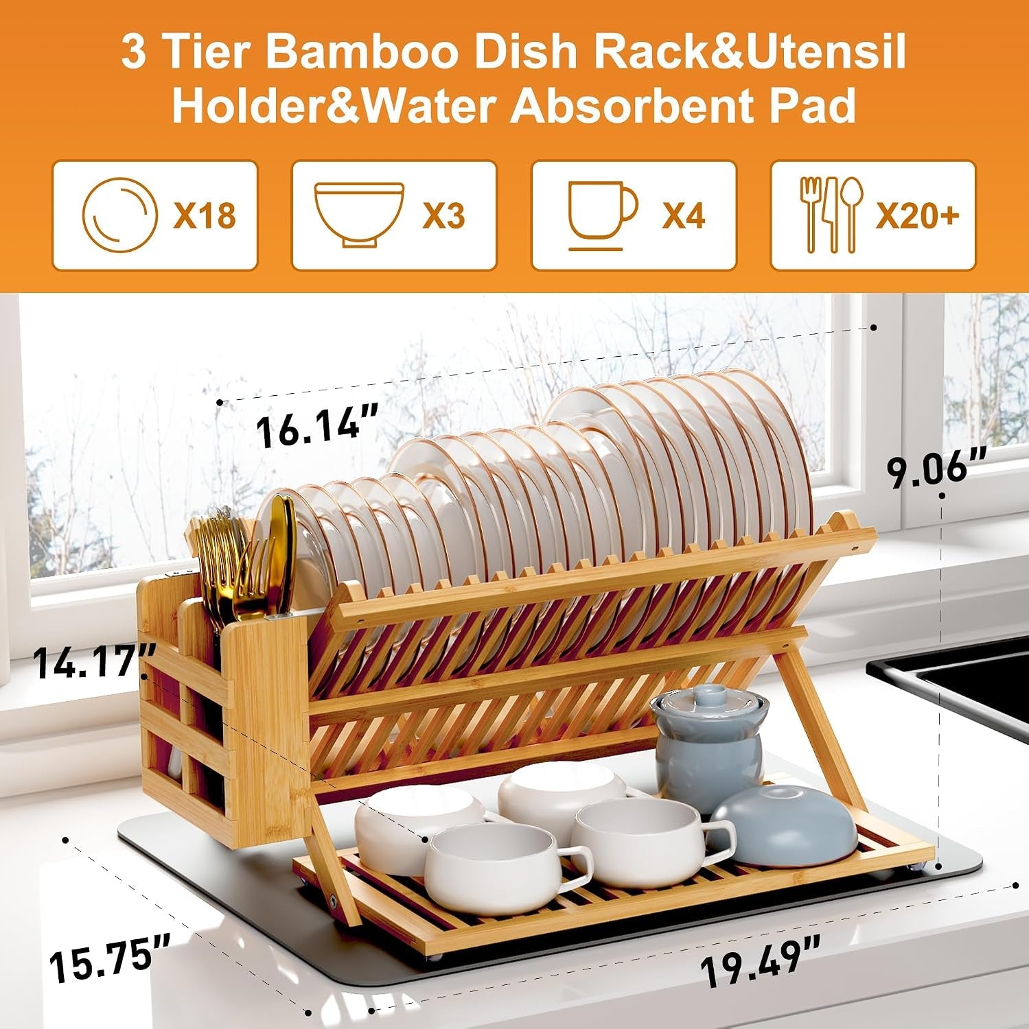 bamboo-dish-drying-rack-with-utensil-holder-3-tier-collapsible-dish-rack-wooden-dish-racks-for-kitchen-counter-large-folding-drying-holder-with-absorbent-dish-drying-mat