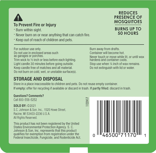 SC Johnson off 3 Wick Citronella Bucket, 23 Oz, Pack of 111