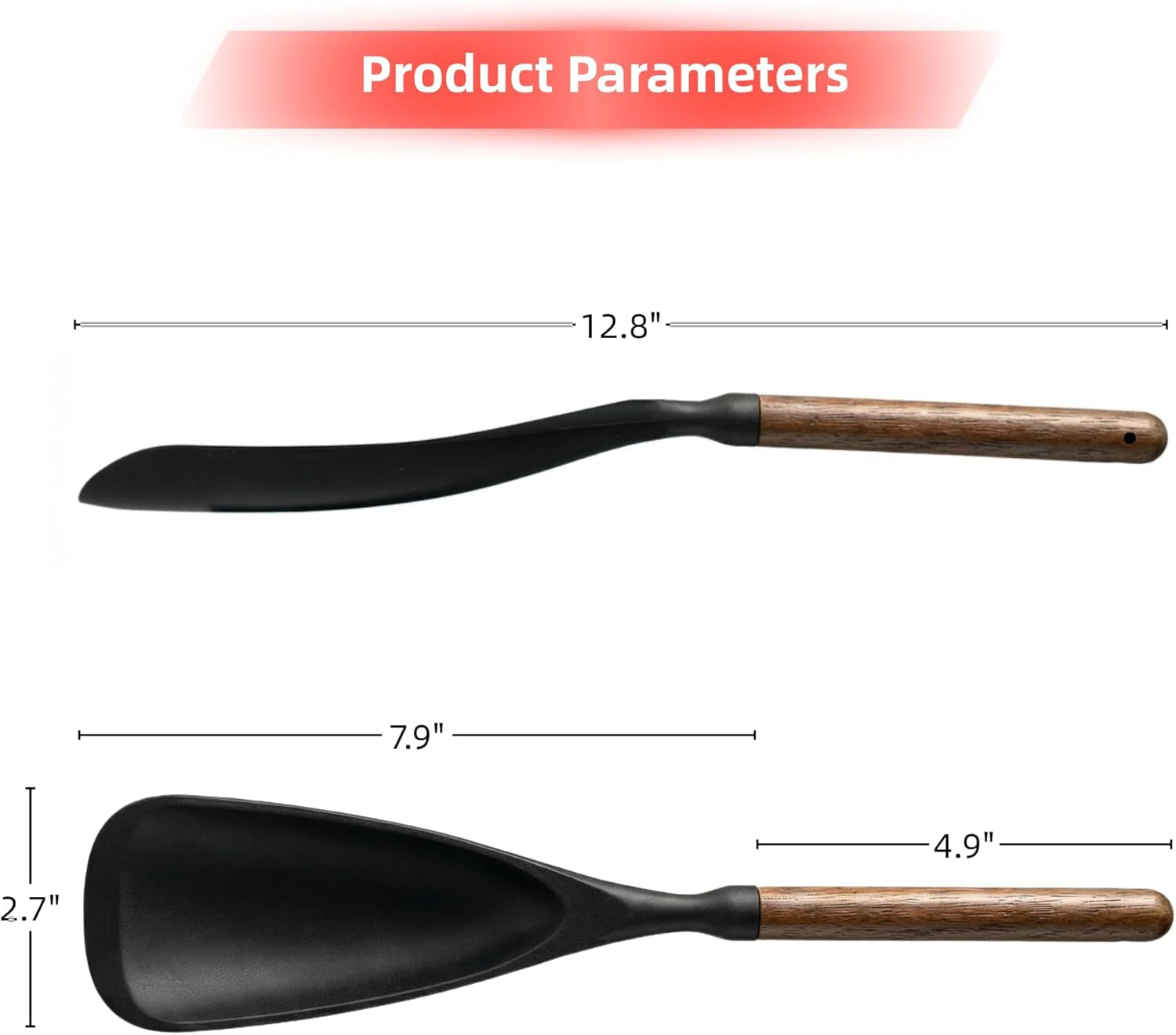 2-pack-silicone-spoonula-with-wooden-handle-bpa-free-spatula-spoon-for-nonstick-cookware-heat-resistant-cooking-spoon-for-mixing-scraping-scooping-and-servingblack