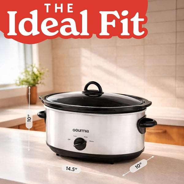 Slow Cooker - 6 Quart Removable Ceramic Pot, Manual Controls with 3 Temperature Settings, Dishwasher Safe Crock and Glass Lid, White9