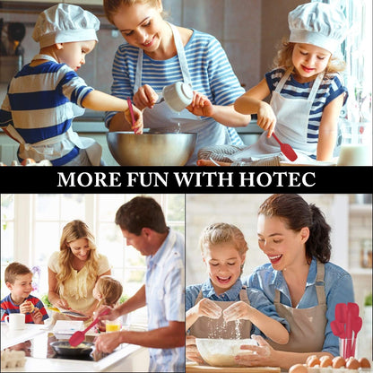 Heat Resistant 600℉ Bpa-Free Silicone Rubber Spatula Set, Kithchen Cooking Spatulas, Baking, Mixing, for Non Stick Cookware, Dishwasher Safe, Red Set of 57