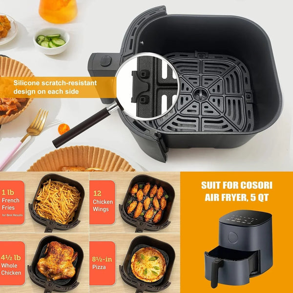 Air Fryer Replacement Grill Pan Fit for COSORI Air Fryer 5 QT, Air Fryer Rack Replacement Parts Accessories Grill Plate Crisper Plate Tray, Non-Stick, Dishwasher Safe…7