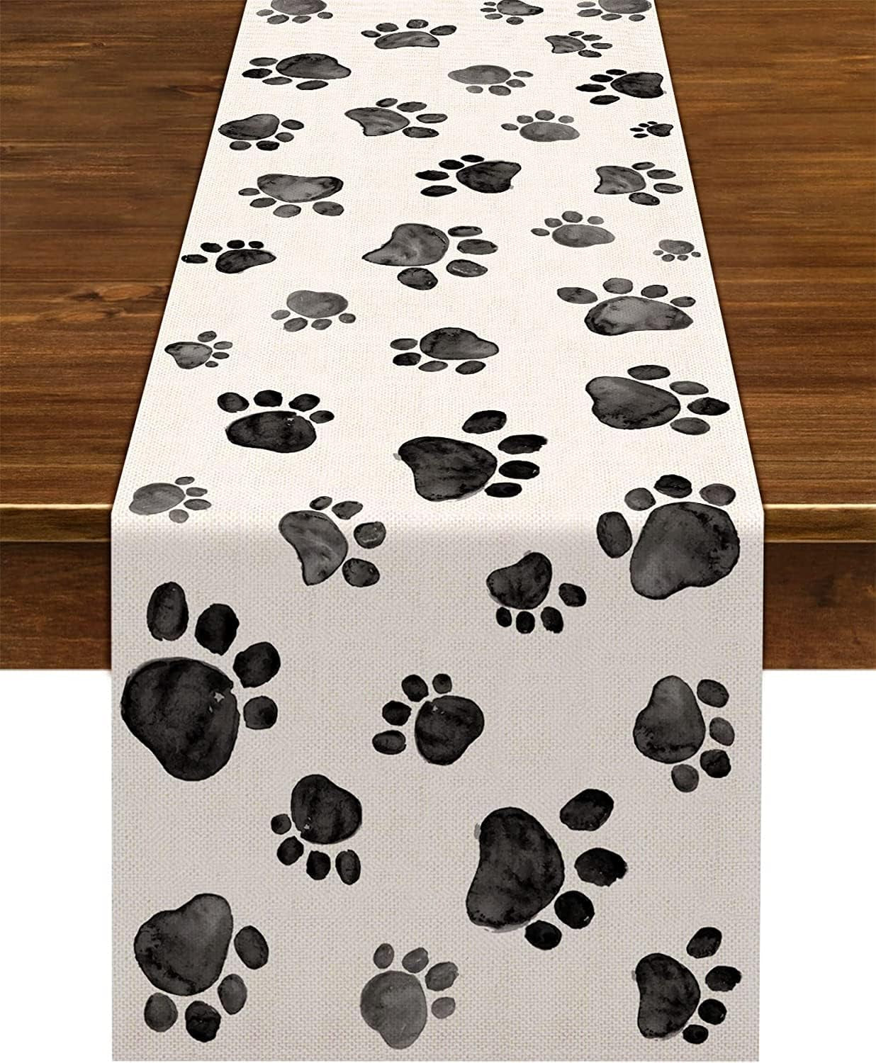 dog-paw-print-table-runner-puppy-dog-birthday-party-decoration-farmhouse-dining-room-kitchen-home-decor-13-x-90