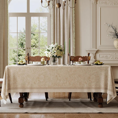 Designer Linen Tablecloth Rectangular, 55" X 71", Acanthus9