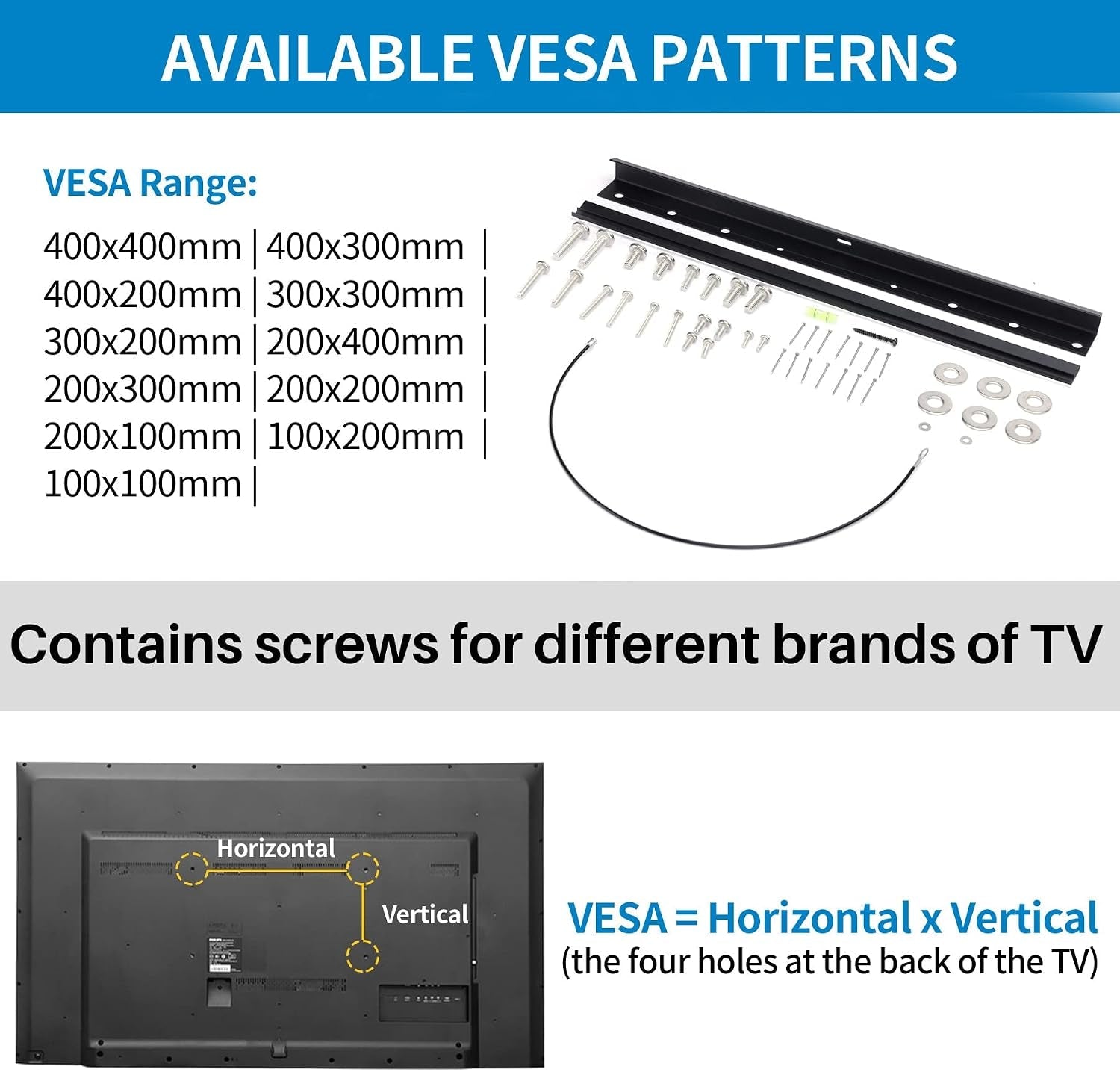 studless-drywall-tv-mount-for-13-55-inch-tvs-no-stud-tv-wall-bracket-max-vesa-400x400mm-up-to-100-lbs-universal-fits-most-led-lcd-plasma-flat-curved-screen-tvs-monitors-upgraded-bubble-level