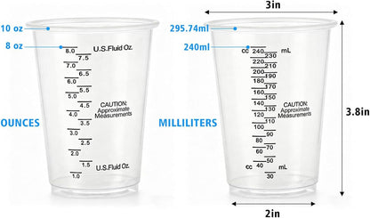 60 Pcs 8Oz Epoxy Resin Mixing Cups Disposable Plastic Measuring Cups3