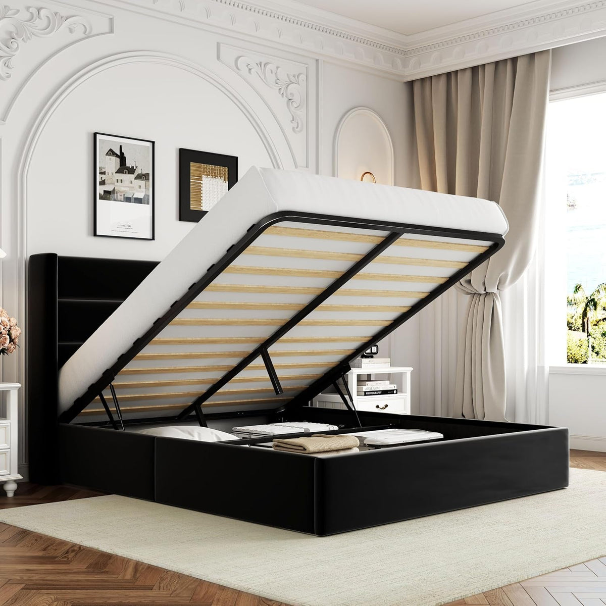 queen-size-lift-up-hydraulic-storage-bed-frame-black