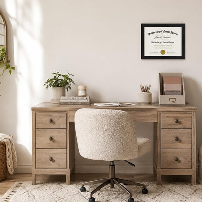 8.5X11 Picture Frame - Engineered Wood - Black8